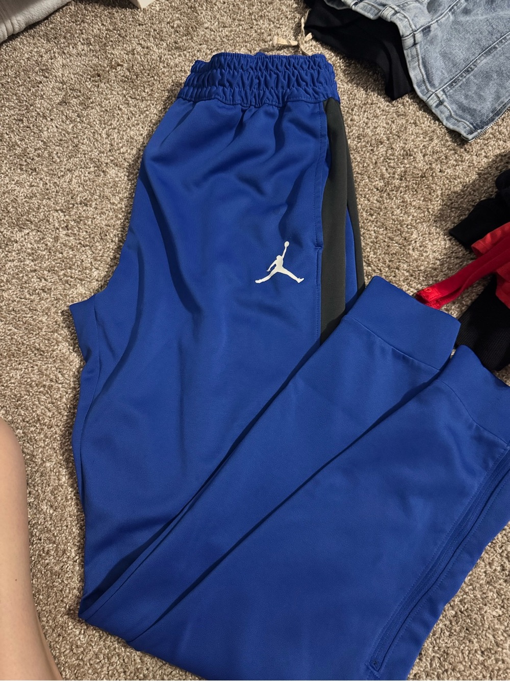 Jordan Royal Blue Athletic Joggers with Black Side Panel